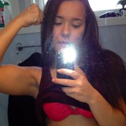 Teen muscle girl Fitness girl Alexandra